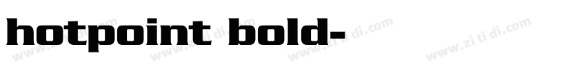 hotpoint bold字体转换